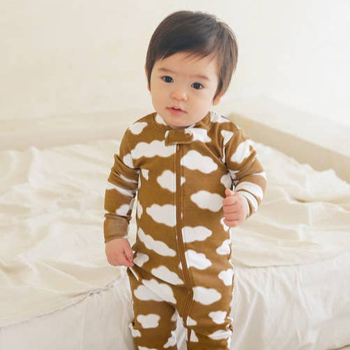 Modal Brown Cloud Baby Footie