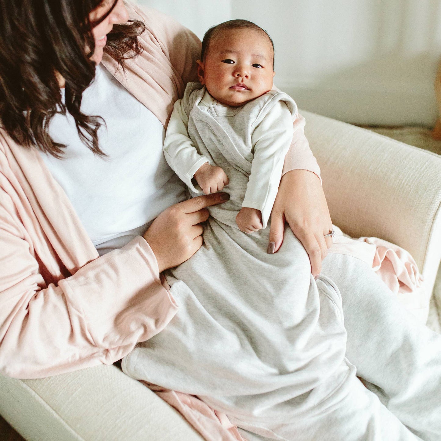 Viscose Bamboo + Organic Cotton Slumber Sleepbag- Storm Gray