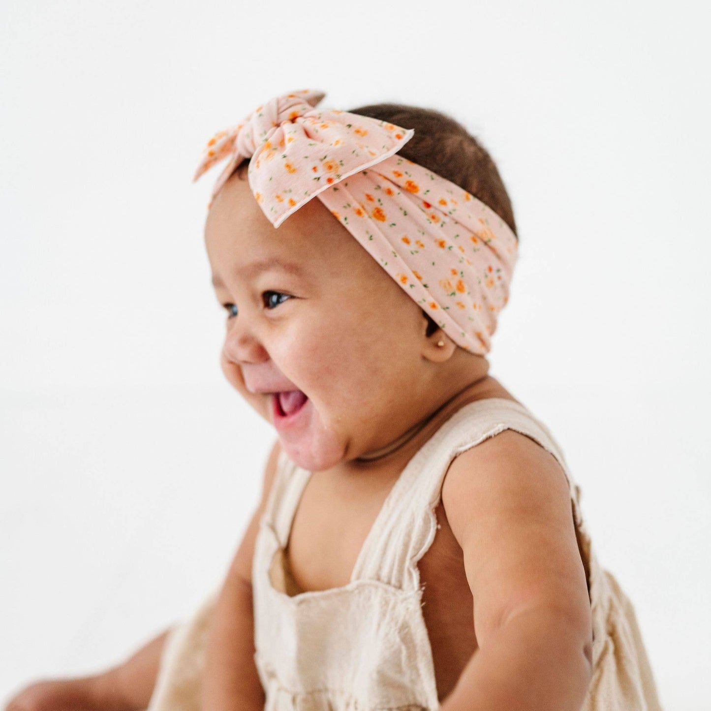 Printed Knot soft nylon headband: Honey