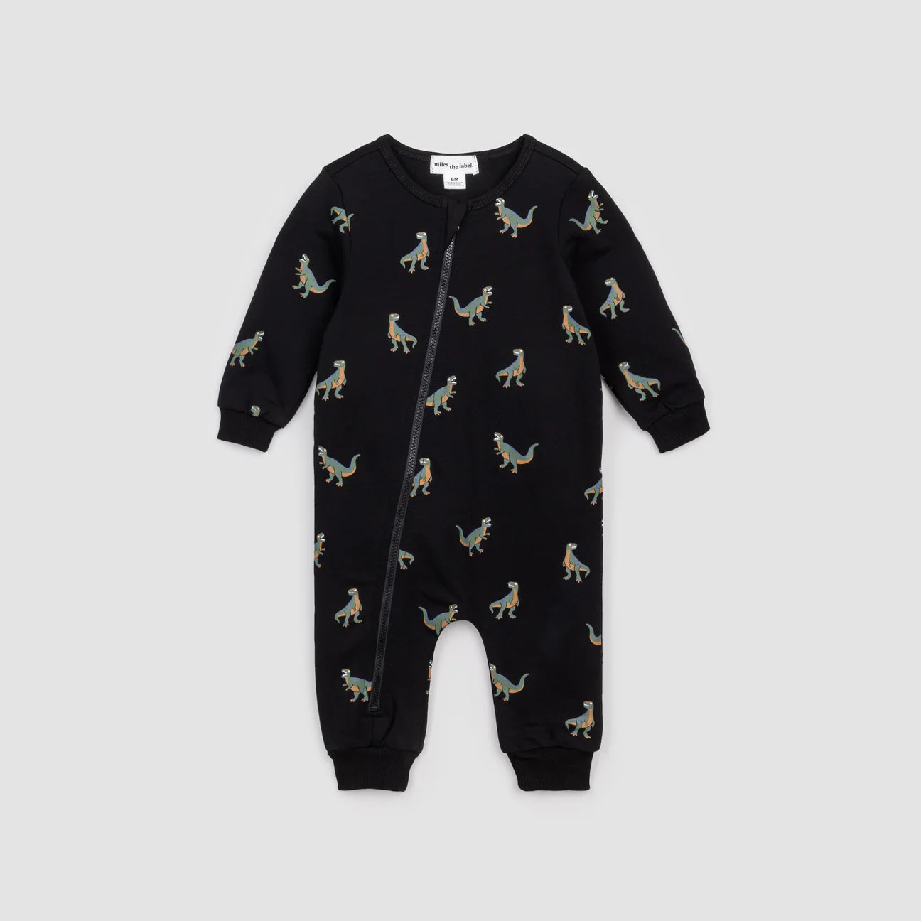 T-Rex Print on Black Playsuit