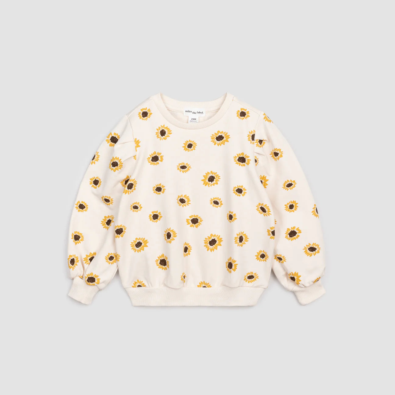 Sunflower Print on Crème Sweatshirt