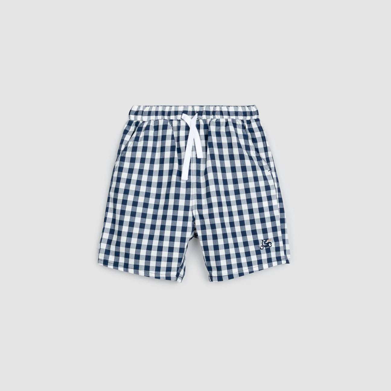 Navy Gingham Poplin Children's Shorts