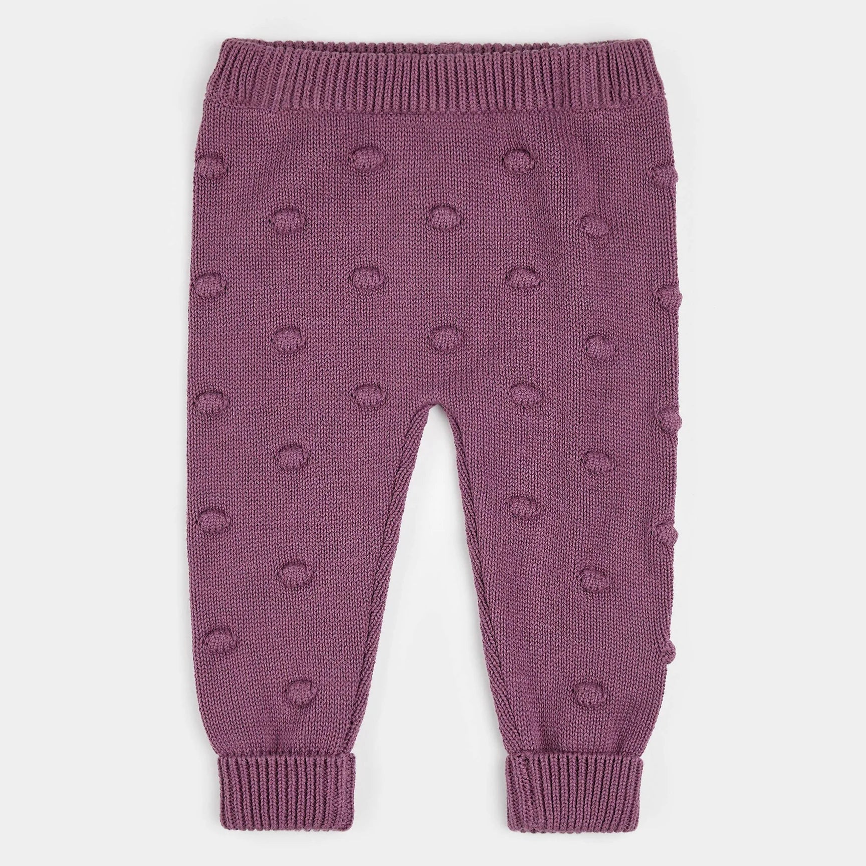 Dusty Purple Knit Baby Leggings