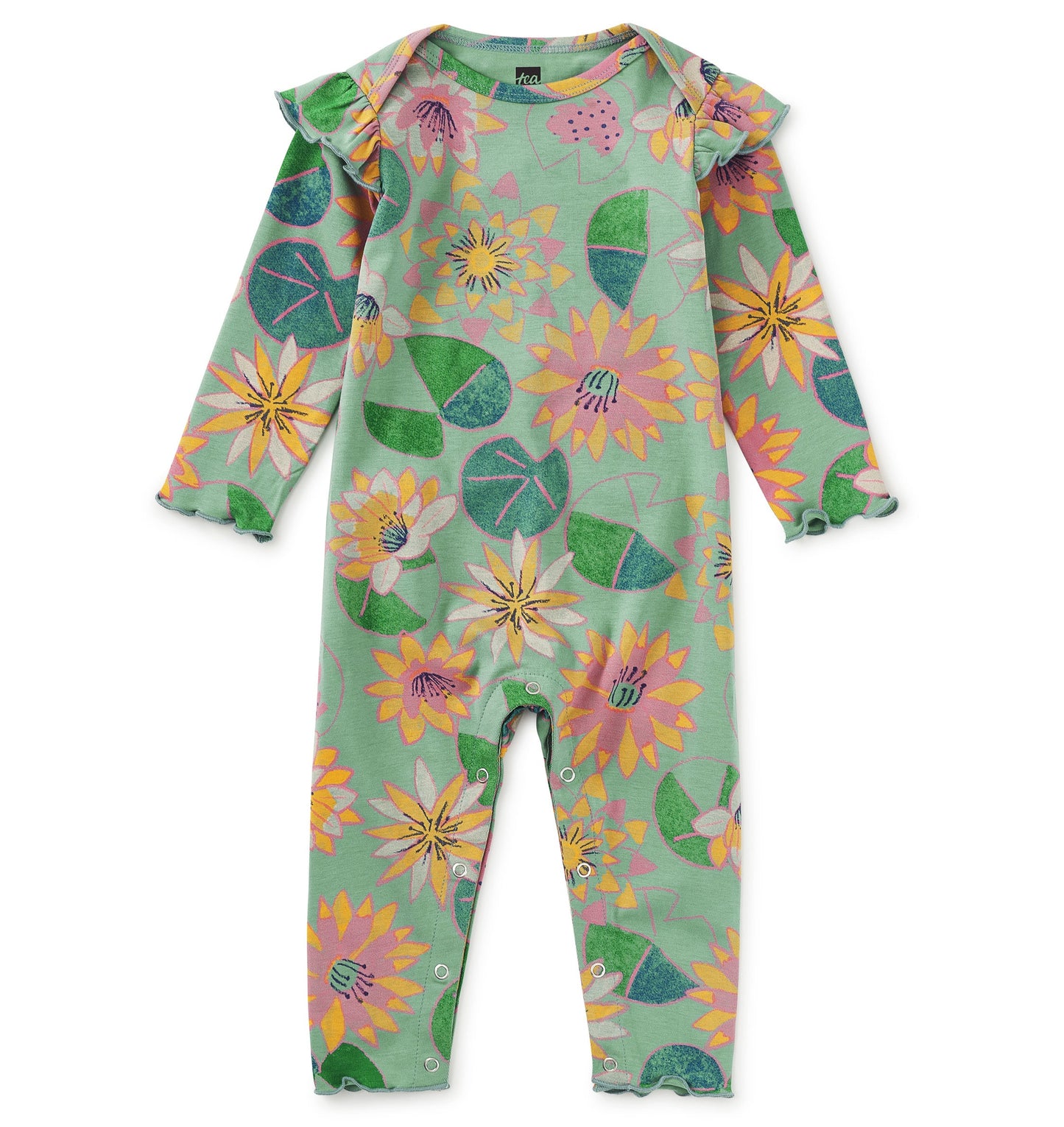 Ruffle Shoulder Baby Romper