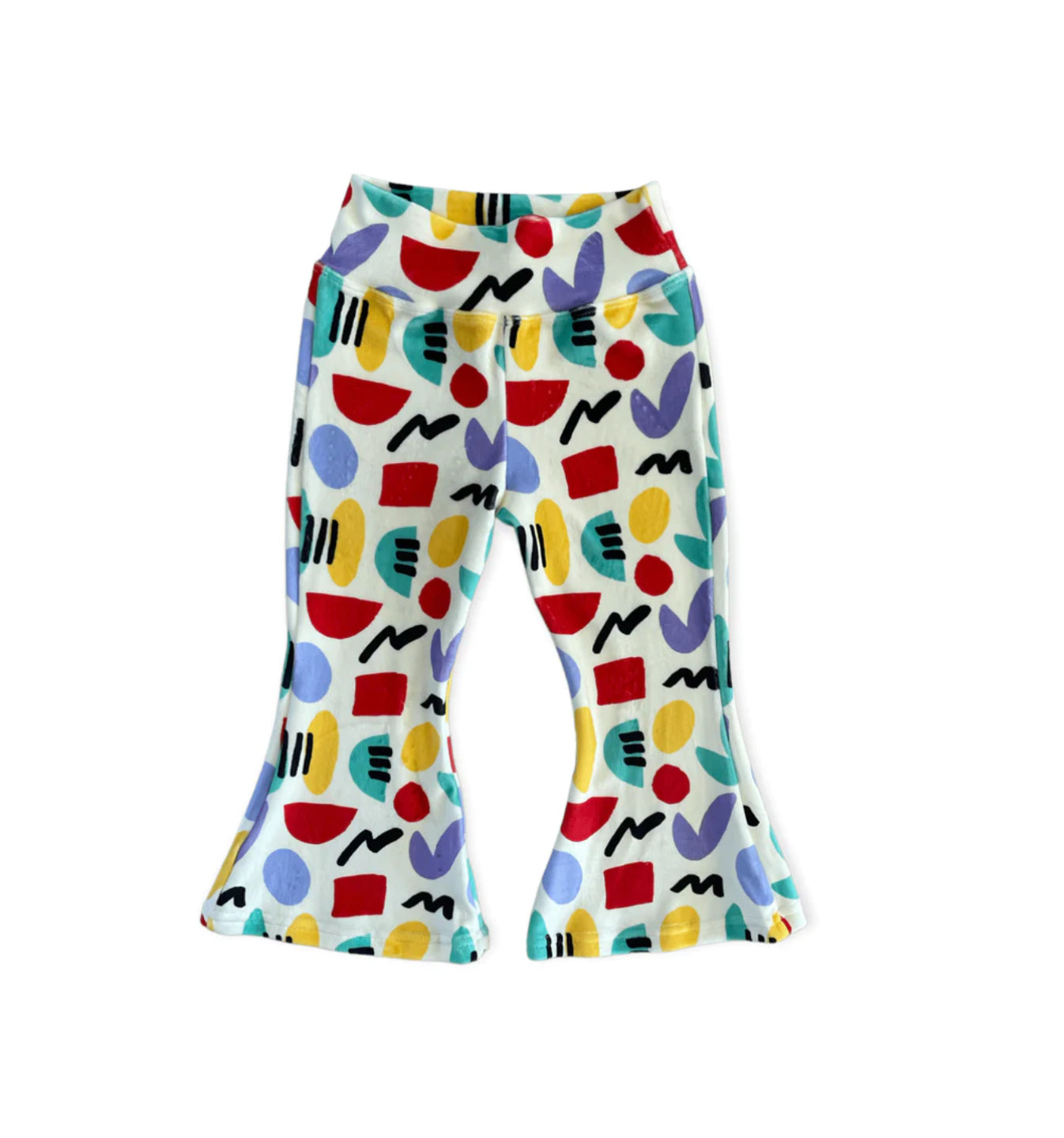 Abstract Velvet Bell Bottoms