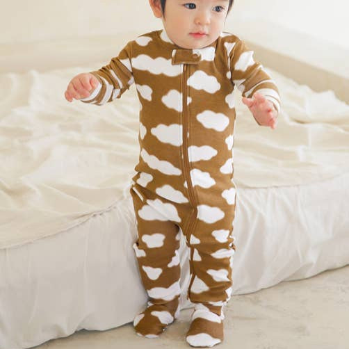 Modal Brown Cloud Baby Footie