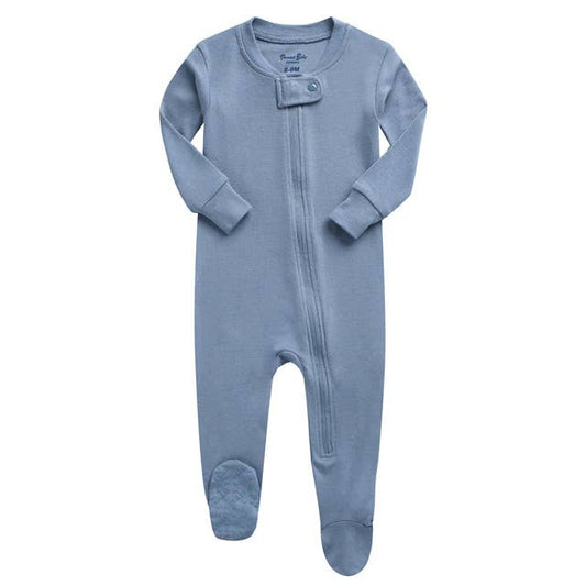 Modal Powder Blue Baby Footie