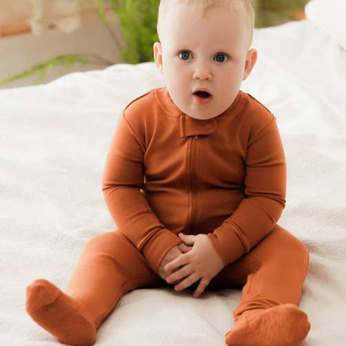 Modal Brown Baby Footie