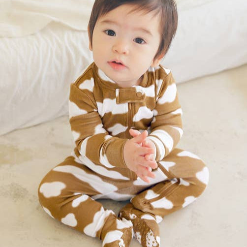Modal Brown Cloud Baby Footie