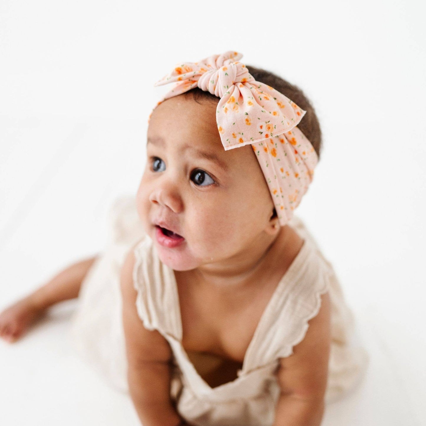Printed Knot soft nylon headband: Honey