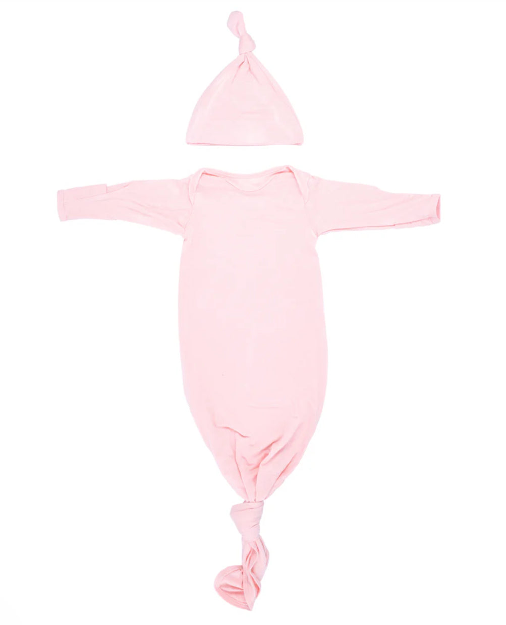 Heavenly Pink Knotted Gown & Hat