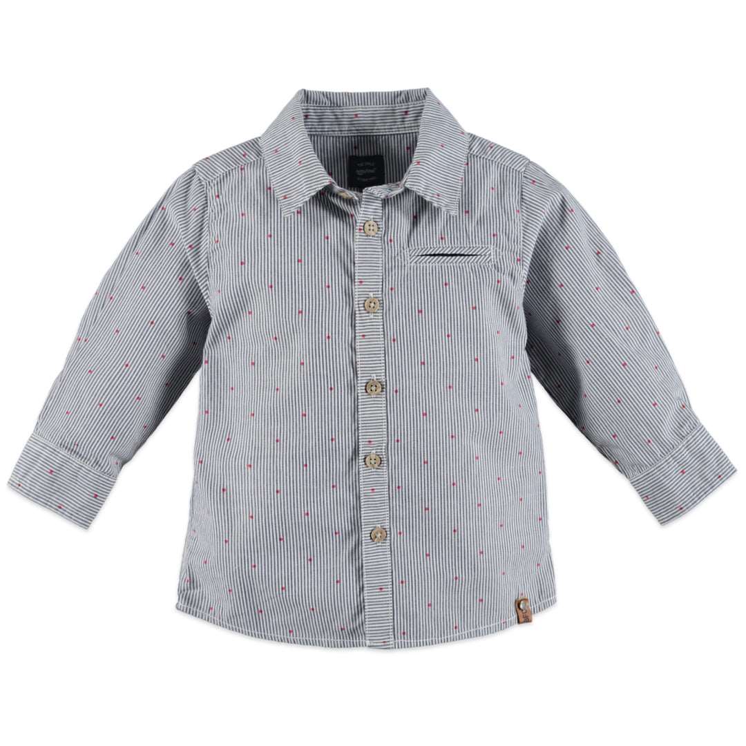 Children's Button Down With Red Detail