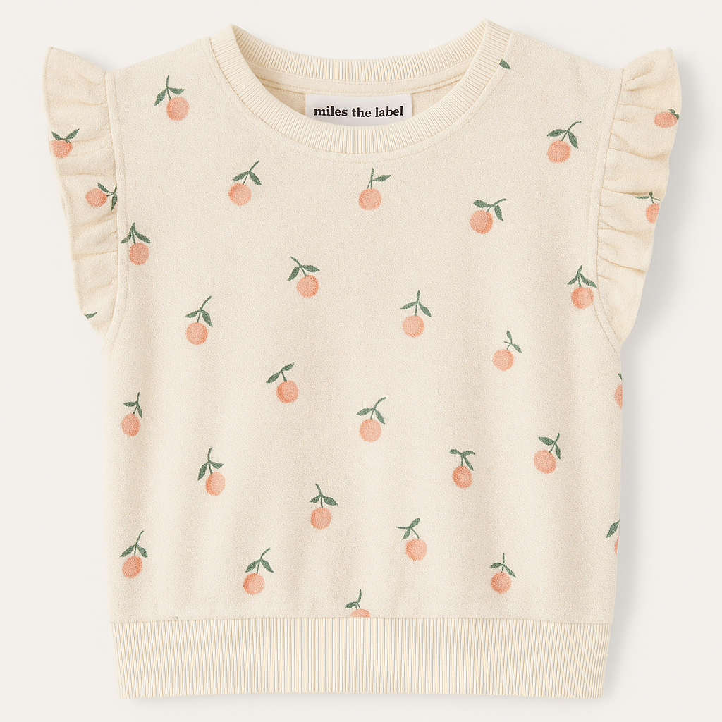 Peaches Terrycloth Frill Top