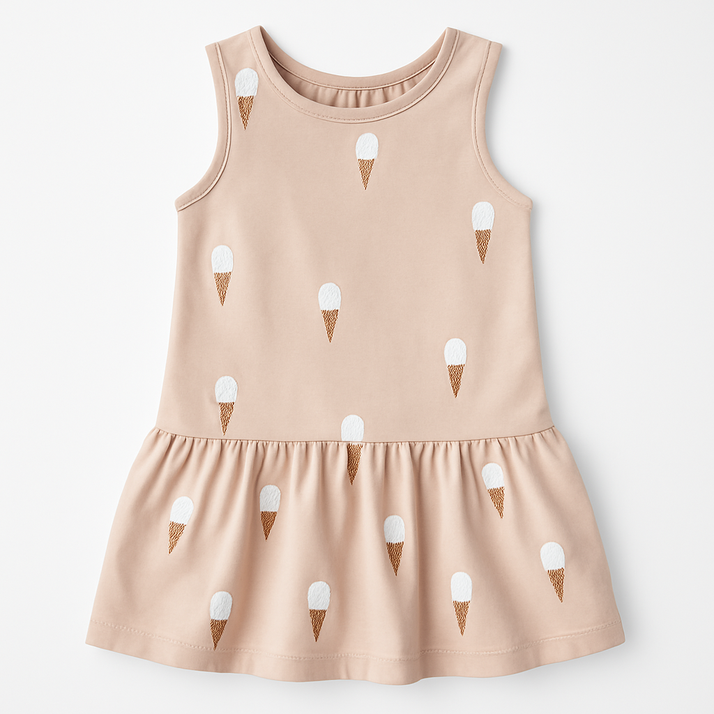 Ice Cream Cotton Summer Dress