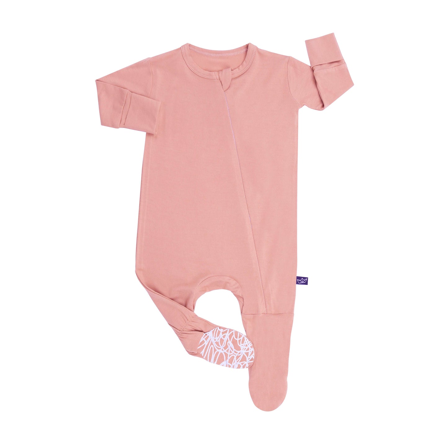 Rose Bamboo Footed Sleeper