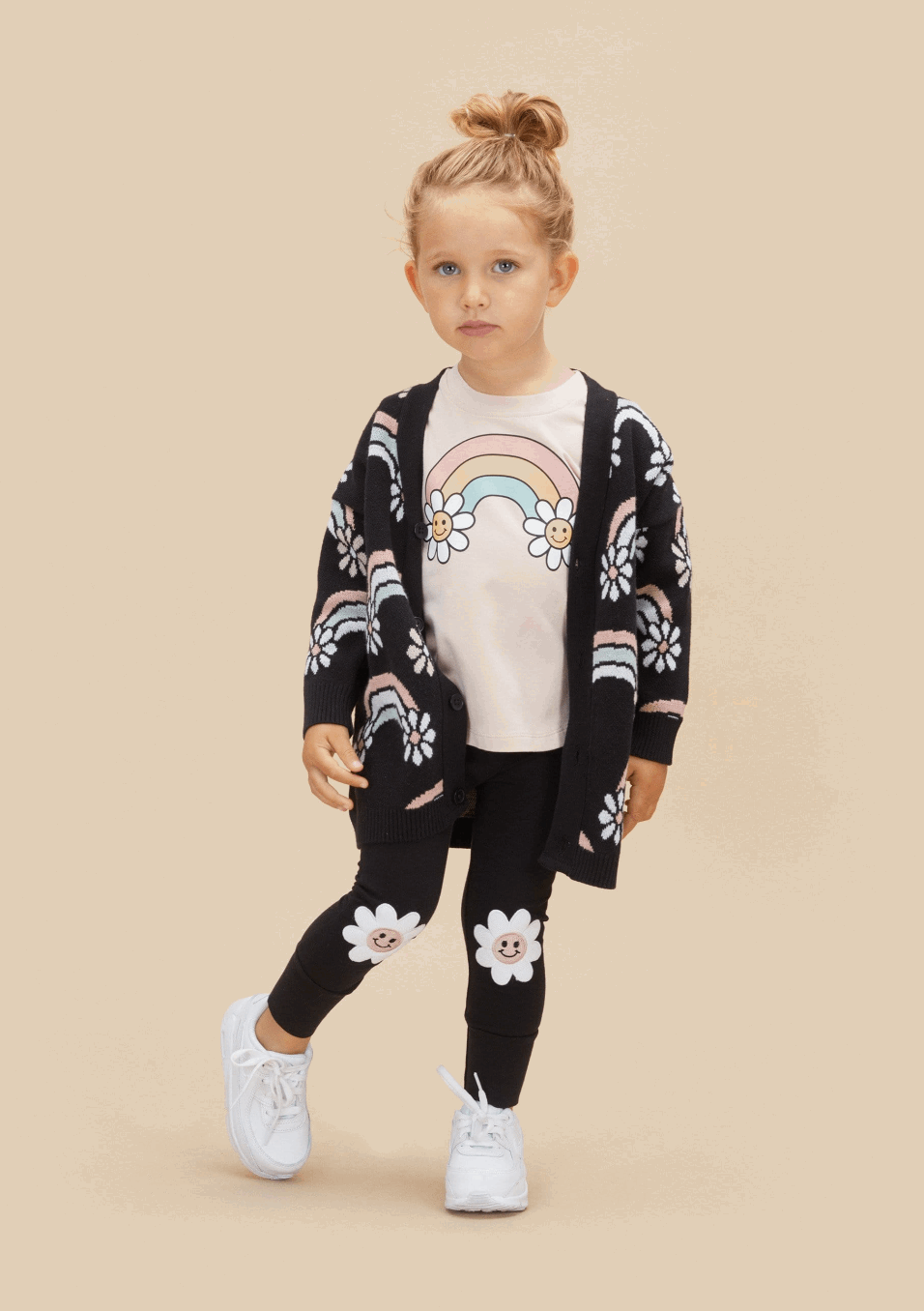 Daisy Rainbow Knit Cardi