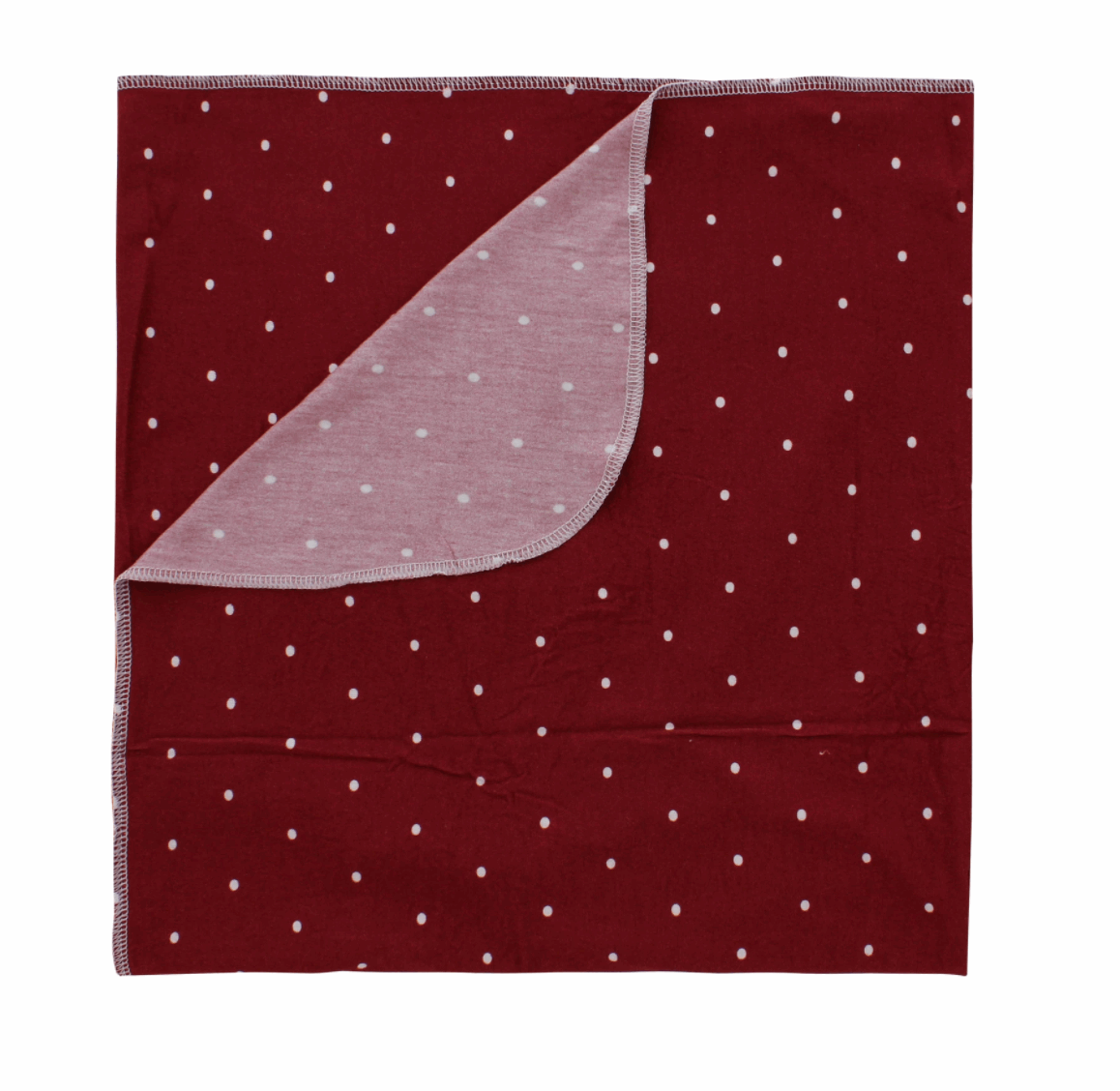 Burgundy Polkadot Bamboo Luxe Swaddle Blanket