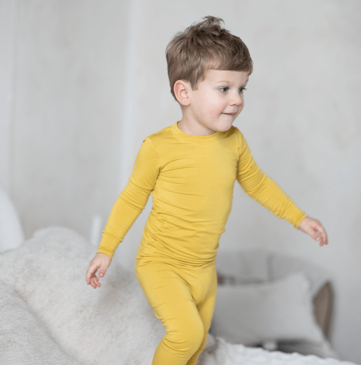 Goldenrod Two-Piece Bamboo Pajamas