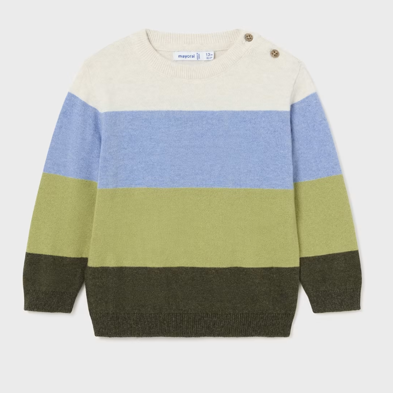 Color Striped Baby Sweater