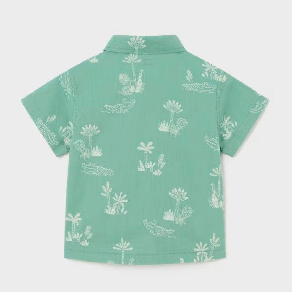 Baby Hawaiian Shirt in Alligator Print