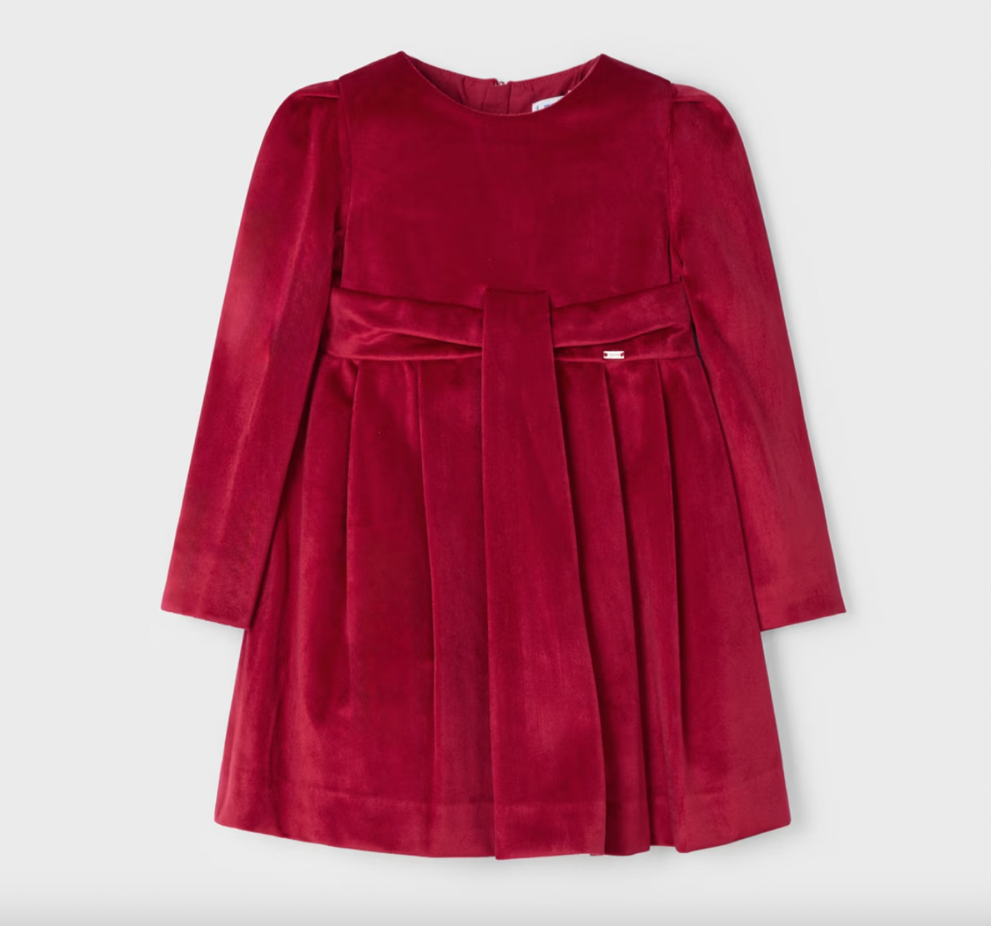 Pleated Velvet Children's Dress