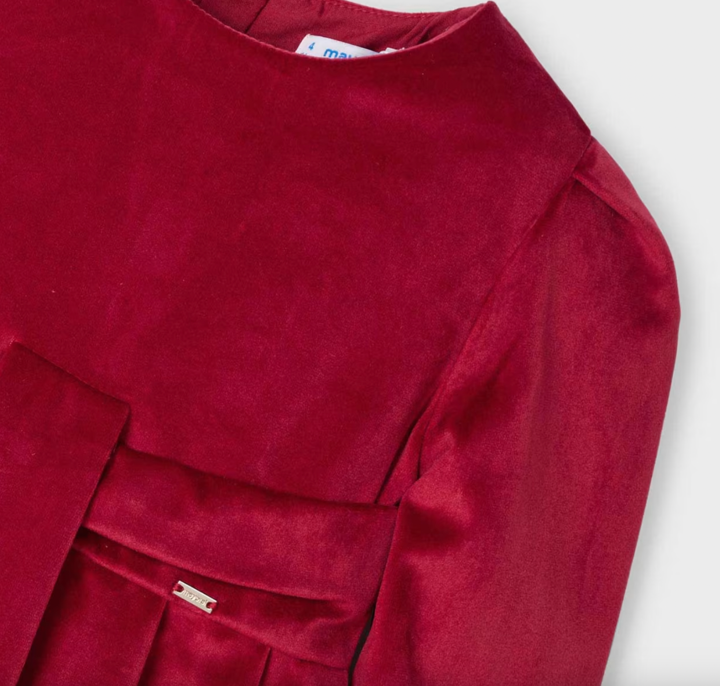 Pleated Velvet Children's Dress