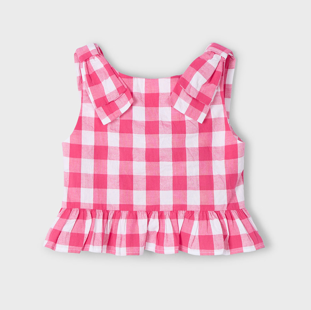 Plaid Peplum Children's Top