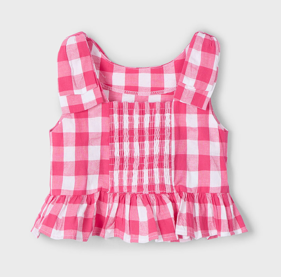 Plaid Peplum Children's Top