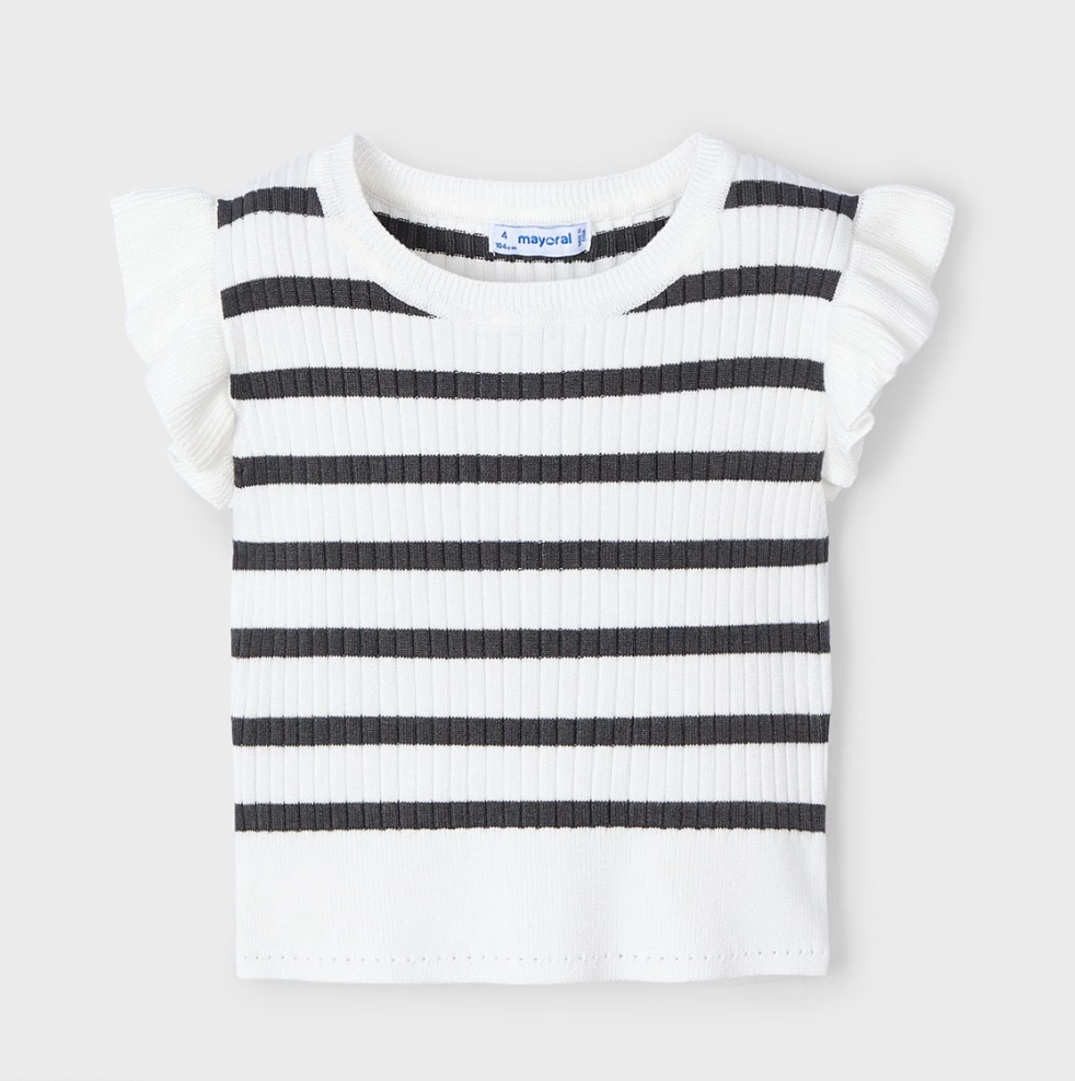 Ribbed Knit Top - Stripe
