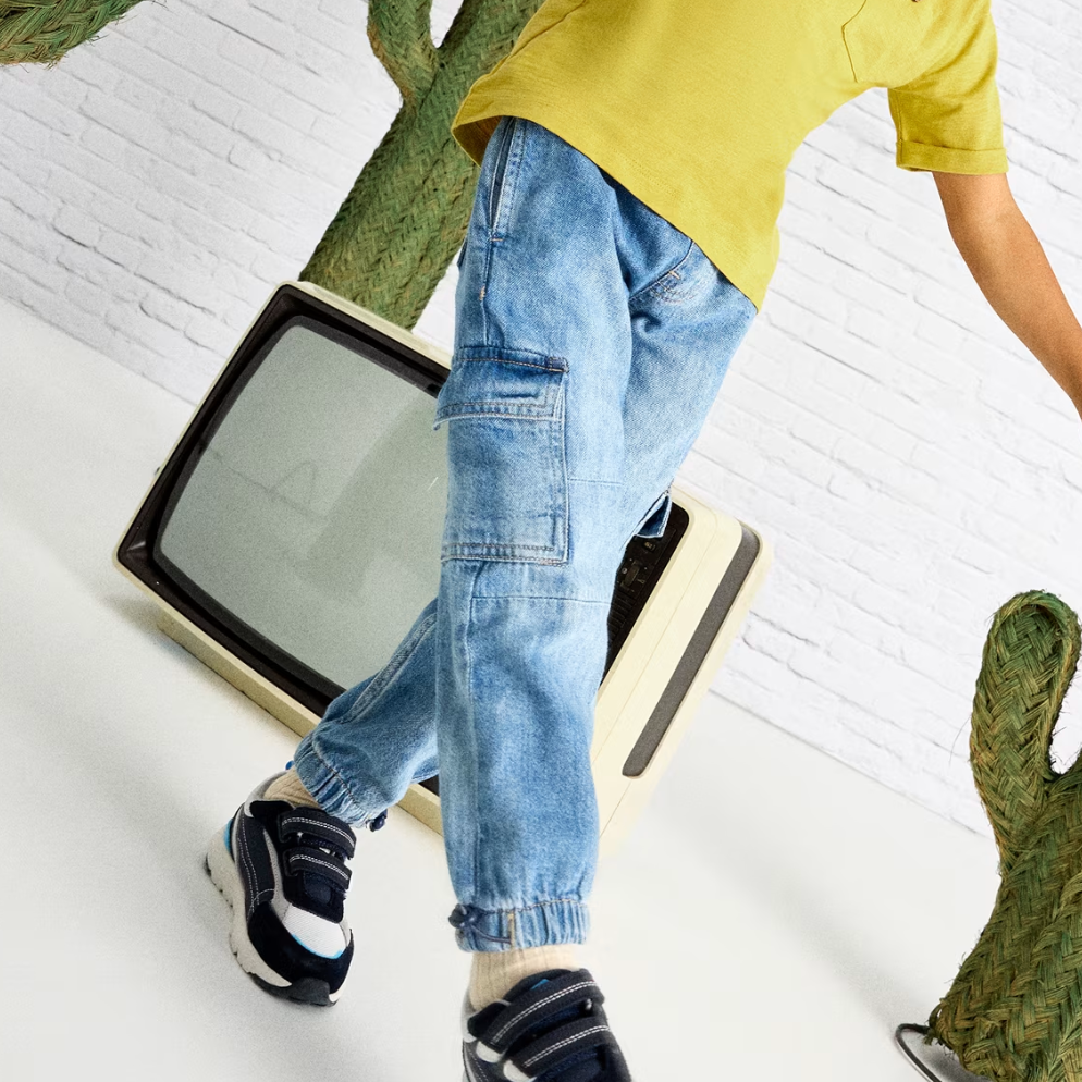 Lightweight Cargo Jeans for Kids