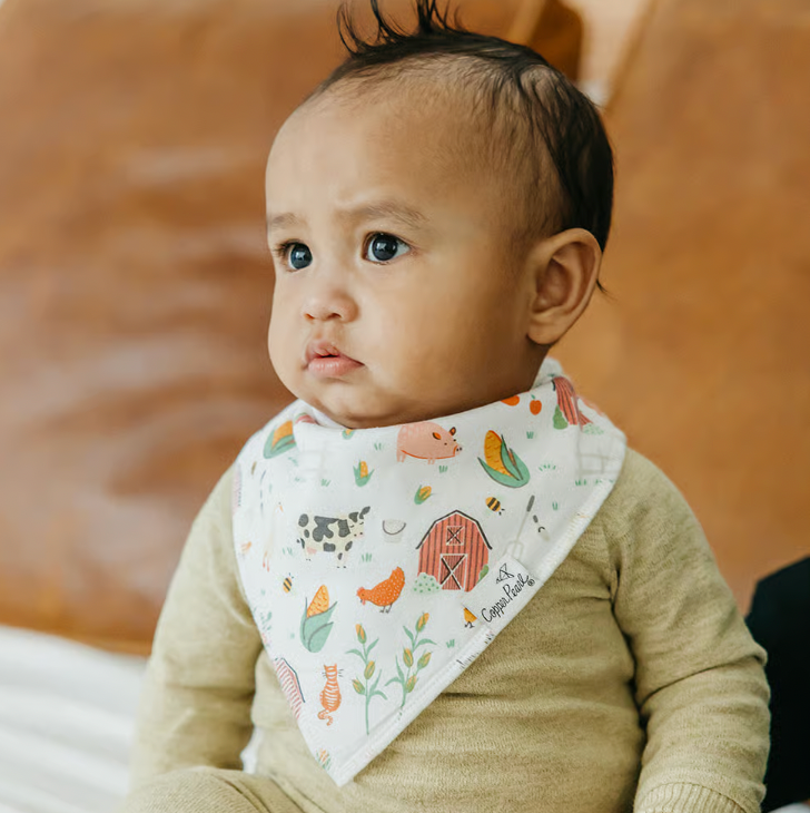 Farmstead Bandana Bibs Copper Pearl