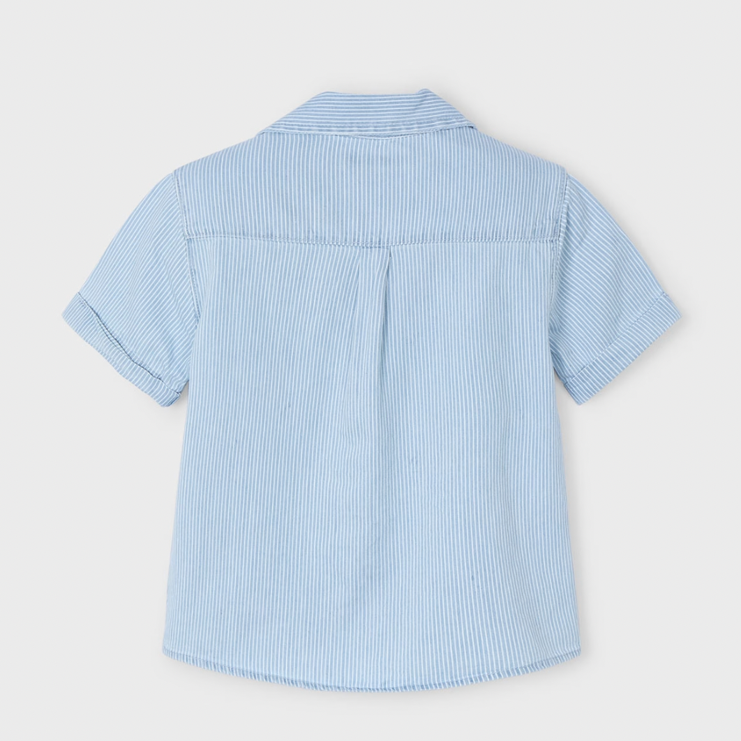 Striped Chambray Camp Shirt for Kids