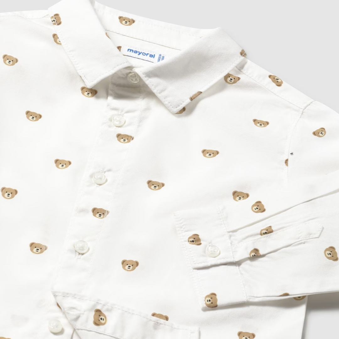 Bear Printed Baby Buttondown