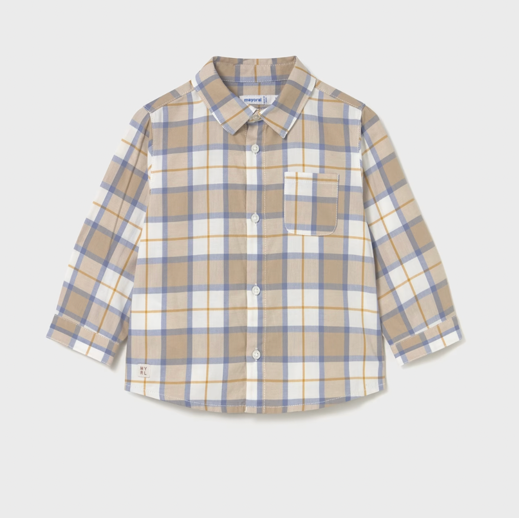 Plaid Baby Button Down - Cereal