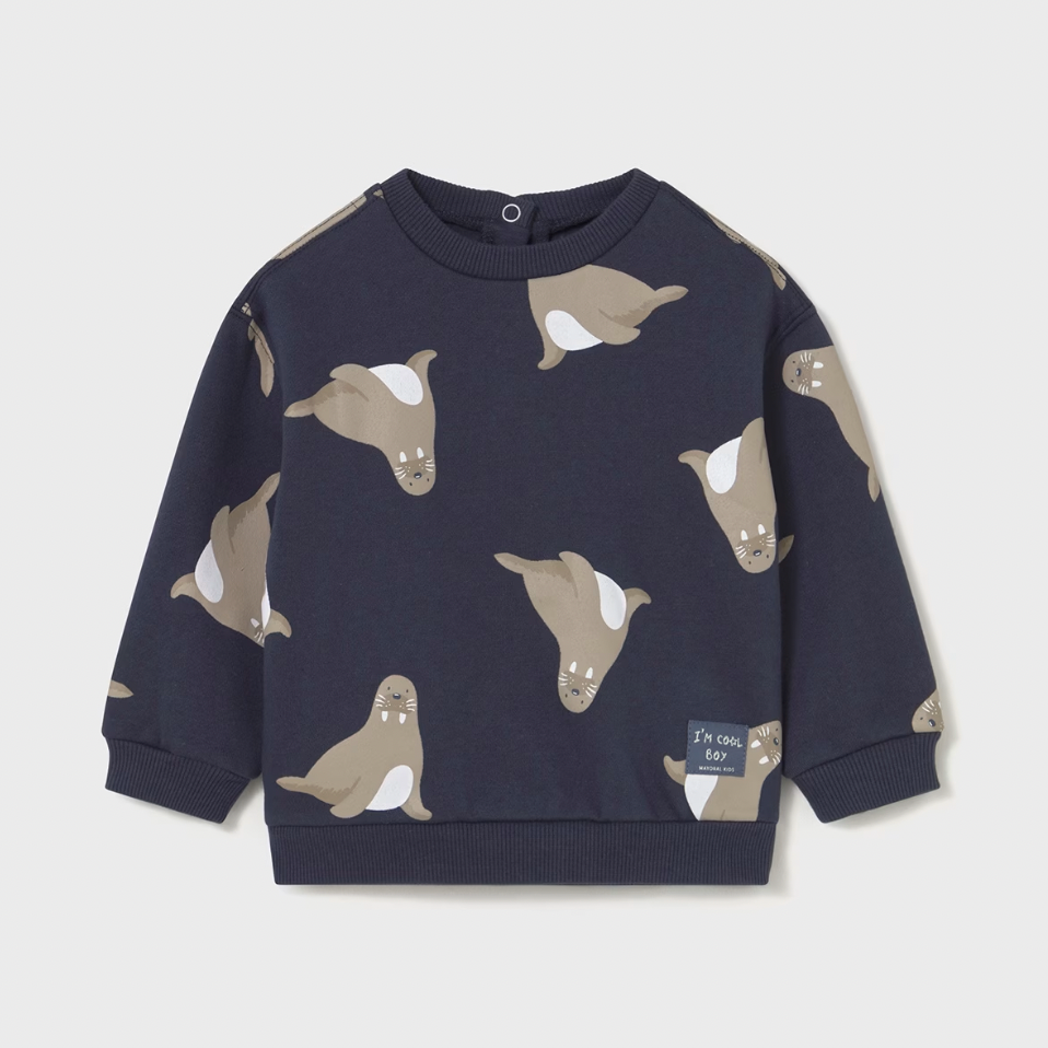 Seal Printed Baby Sweatshirt