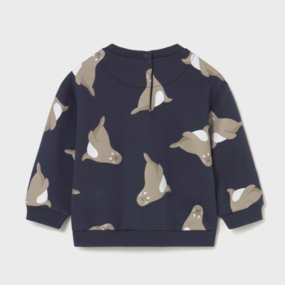 Seal Printed Baby Sweatshirt