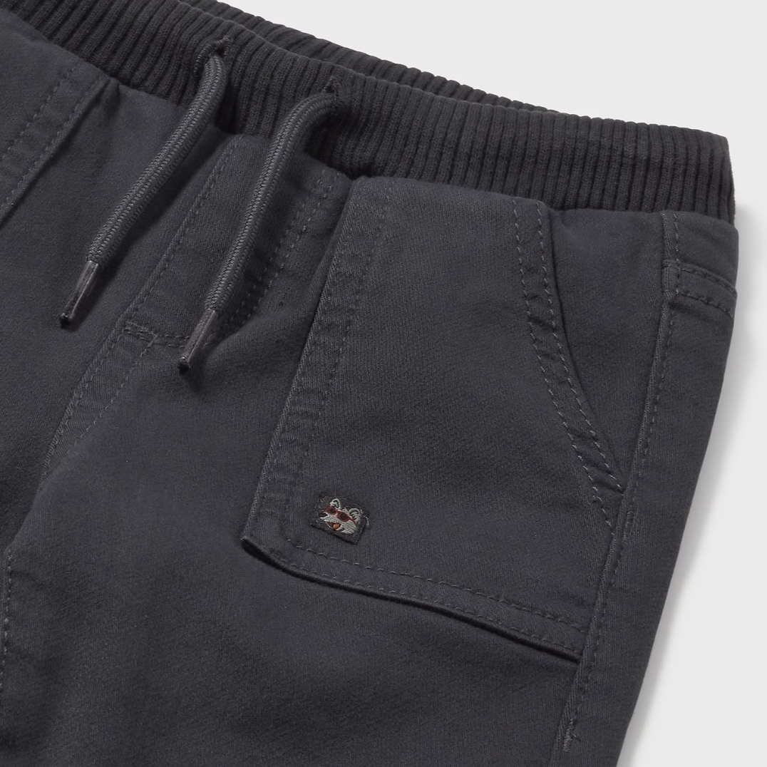 Gray Twill Joggers for Baby