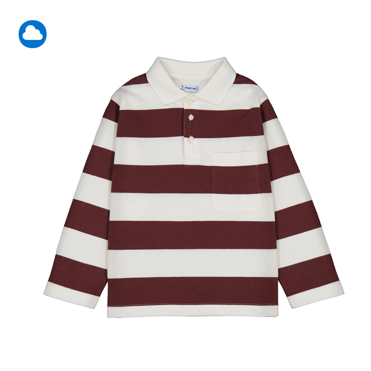 Rugby Stripe Long Sleeve Polo Shirt