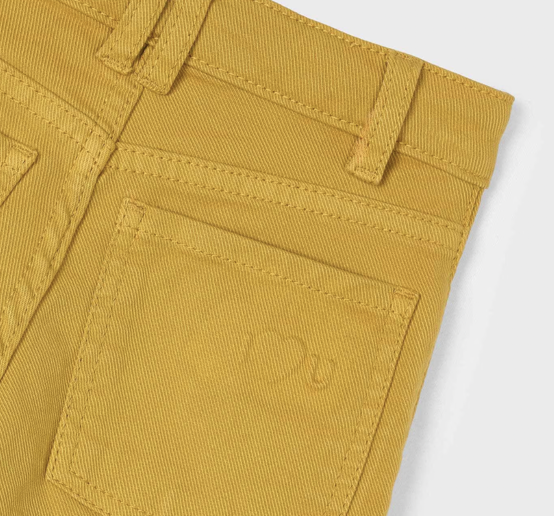 Mustard Twill Wide Leg Pant for Kids