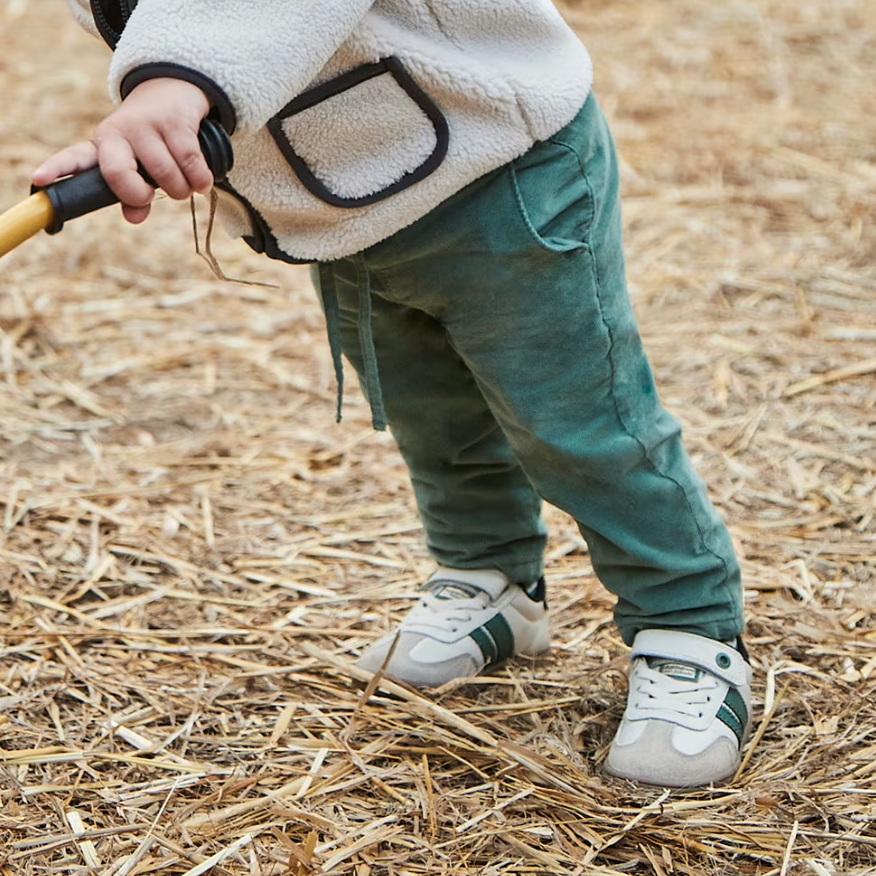 Green Micro Cord Baby Trousers