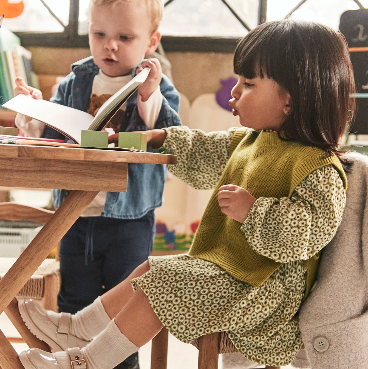 Baby Dress with Sweater Vest