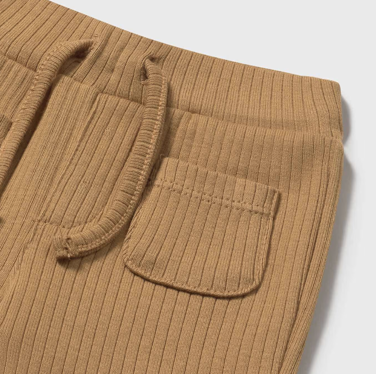 Camel Ribbed Baby Pants