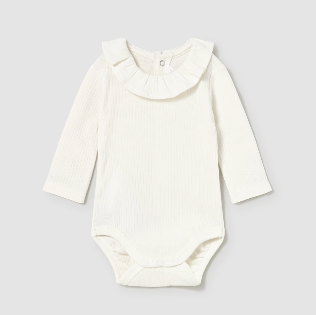 Ribbed Collar Bodysuit