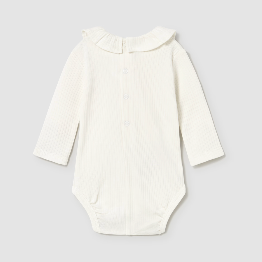 Ribbed Collar Bodysuit