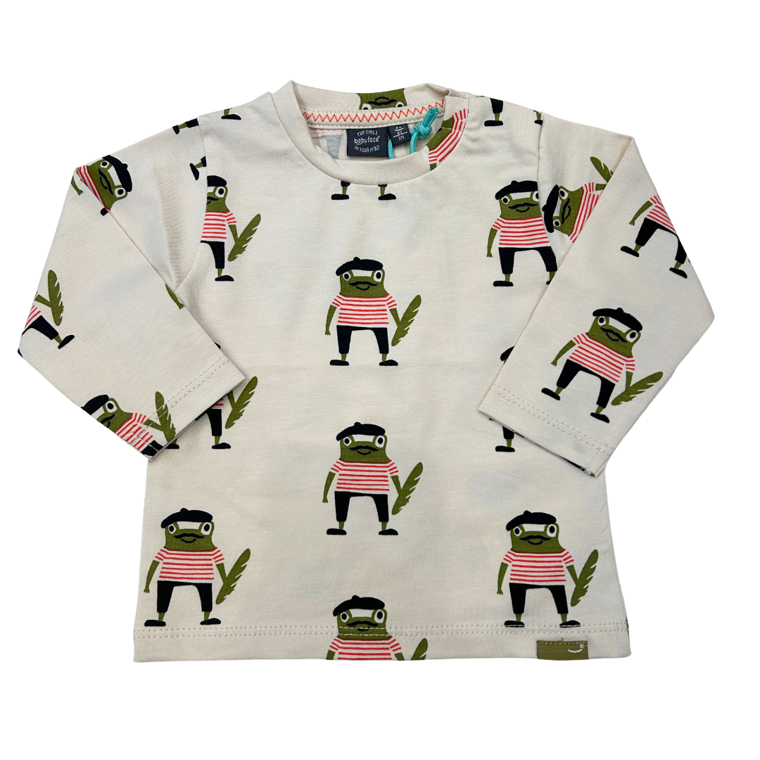 French Frog with Baguette Baby Tee