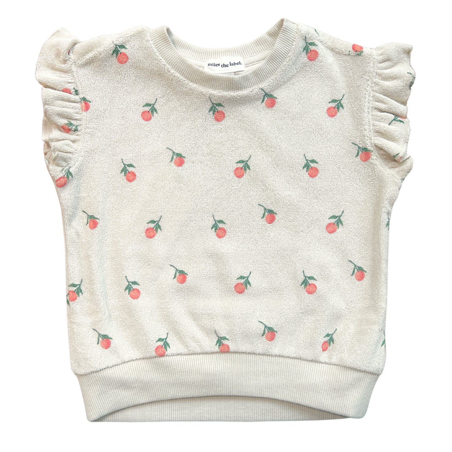 Peaches Terrycloth Frill Top