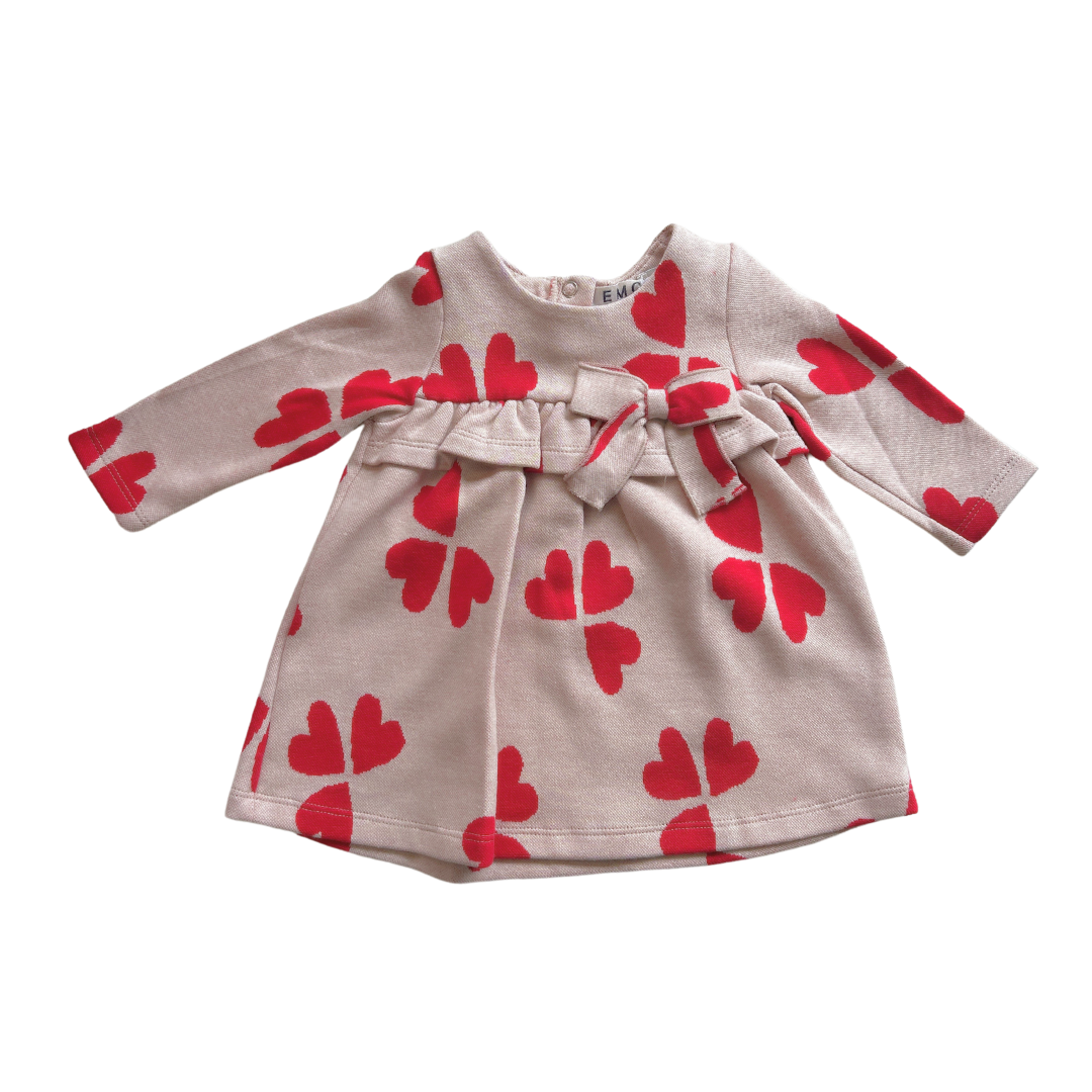 Red Heart Jaquard Dress