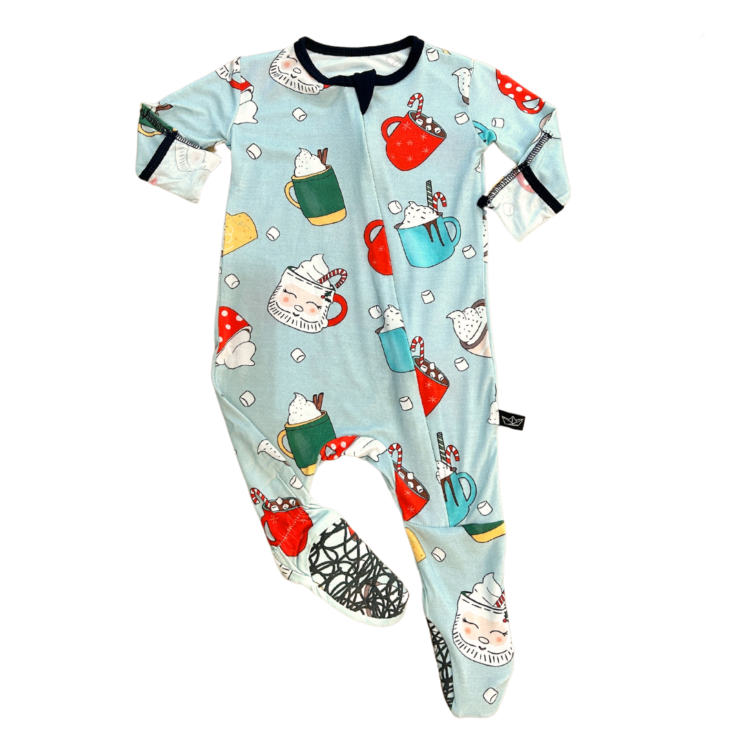 Holiday Hot Chocolate Bamboo Footed Sleeper