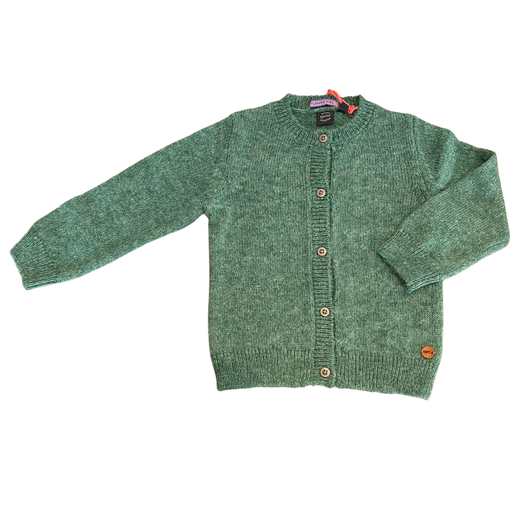 Green Classic Children's Cardigan