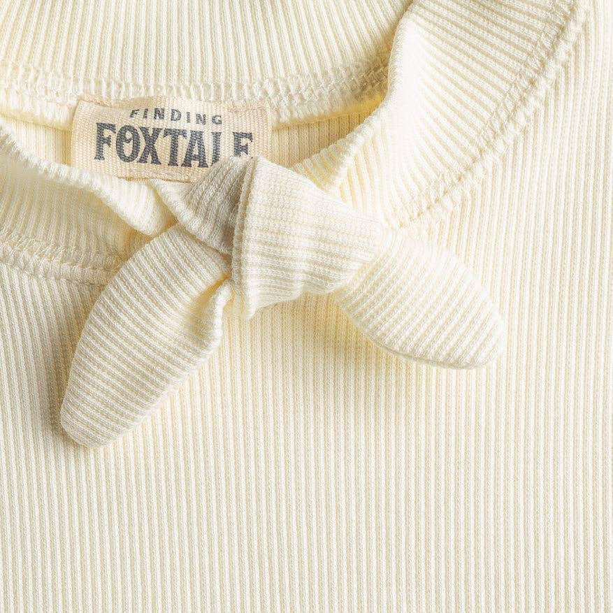 Vanilla Cream Neck Tie Top